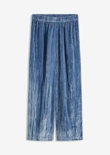 Hose aus Samt Gr. 40 Rauchblau Damenhose Freizeit-Pants Neu