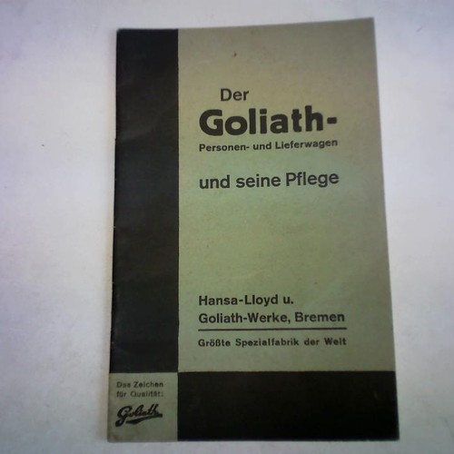 Der goliath personen und - -, personen-