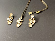 Konplott Water Cascade Set Halskette Ohrringe Gold Champagner Beige