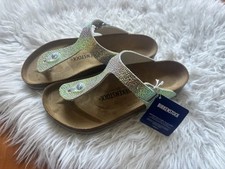 Birkenstock Gizeh Ombre Pearl Silver Zehentrenner, Größe 39, Neu mit OVP