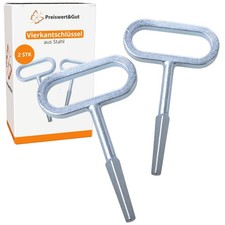 Vierkantschlüssel 7–10 mm 2er Set Stahl 4 Kant Schlüssel Anhänger & Werkstatt