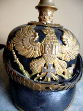 PICKELHAUBE Preussen Reserve Off gelb (gold) komplett sehr guter Zustand