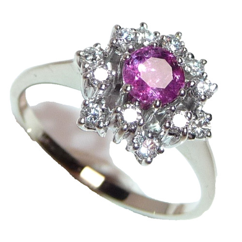 Ring 585 weißgold - weißgold, 030ct
