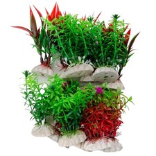 12x Aquarium Kunstpflanze Sparset Wasserpflanzen Set Aquarien Künstliche Pflanze