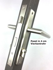 Torschloss EDELSTAHL Gartentürschloss Komplett Garten Schloss Extra schmal 35 mm