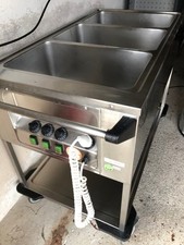 Bain marie Wagen, Speiseausgabewagen, 3x 1/1Becken, fahrbar, gepflegt