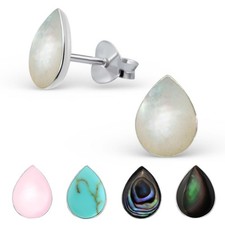 Tropfen Ohrstecker  925 Silber