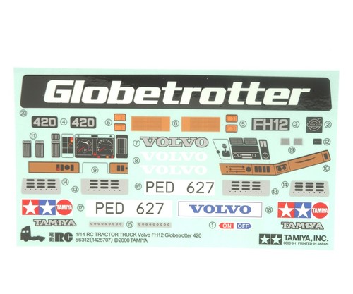 Tamiya aufkleber truck volvo - tamiya,