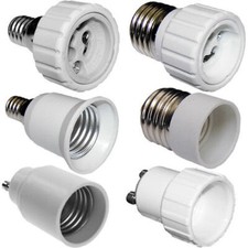 10x Sockeladapter E27-E14 E14-E27 E27-GU10 E14-GU10 GU10-E27 GU10-E14 Adapter