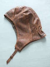 Vintage - Motorrad / Cabrio - Flieger - Leder - Kappe  - Mütze - 40/50er Jahre