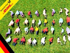 50 Stück H0 Figuren sitzende Reisende - ideal für Waggons - Konvolut Set - 1:87