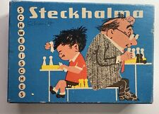 schwedisches Steckhalma Solo Halma Spiel Vintage DDR Vero-plastik Steine gelb