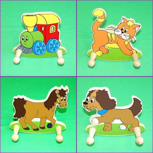Kinder holz kleiderhaken - kinder,