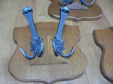 1 von 3 Massiv Holz Kleiderhaken Wandgarderobe Schmiedeeisen Jäger