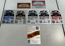 8 x Metal Rallye Plaketten