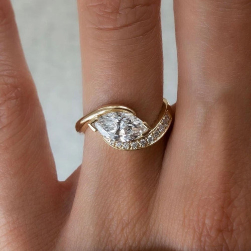 14k gelbgold marquise schliff - 14k, marquise-schliff