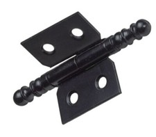 2 Stück Möbelbänder Zierkopf links schwarz Antik-Optik 30x40mm 9100497