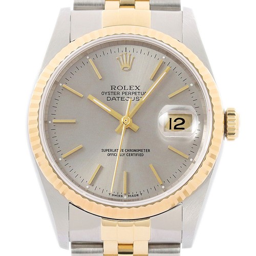 Rolex datejust grau - rolex,