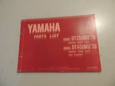 1979 Parts catalog Werkstatthandbuch Teile Katalog Yamaha  DT 250 400 MX 3A6 3A7