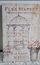 Leinwandbild Landhausstil Bild shabby chic 40x60cm Vintage Stil