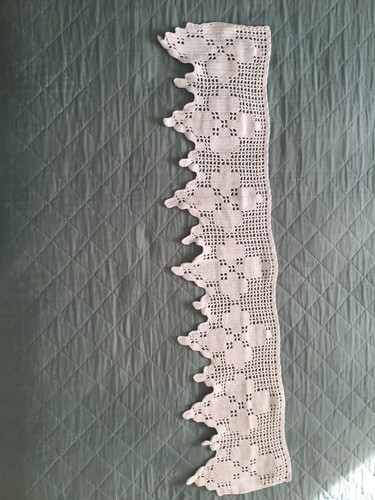 Häkelgardine antik