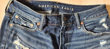 Jeans American Eagle W 33 L30 Regular Straight Denim Hose Destroyed unterfüttert