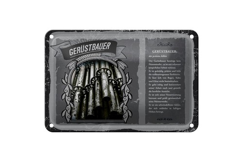 Blechschild berufe 18x12 - 18x12, cm