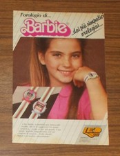Seltene Werbung vintage BARBIE LED Italy Armbanduhren 1985