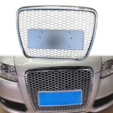 Waben Grill Kühlergrill Front Grill Silber Glanz für Audi A6 C6 RS6 2005-2011 DE