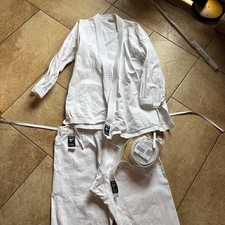Kaiten Karate Anzug Größe 170/4 Mit Weißem Und Gelben Gürtel 100% Baumwolle
