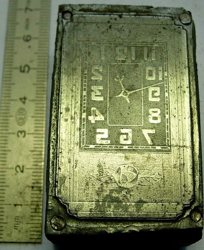 Plakette druckerei uhr clock - plakette,