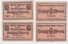 2x 50 Pfennig Banknote