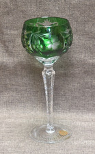 Nachtmann Kristall Weinglas Römer Dekor Traube Überfang grün