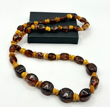 Echte Bernsteinkette Naturbernstein Butterscotch Cognacfarben Vintage Schmuck
