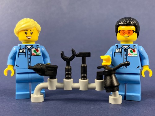Lego 2xfigur mechaniker - 2xfigur,