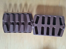 Tupperware Muffinform länglich, 2 Stk., Silikon, braun, Silikonform