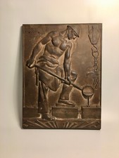 CARL SCHOENING GMBH BERLIN / Eisernes Wand-Relief /  Bild / Gießer / um 1920