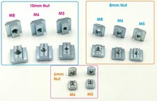 5/10/20x PV Solar Nutenstein T-Steine für Solarschiene 6/ 8/ 10Nut M5 M6 M8