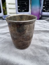 Becher, Olri, versilbert, aber nicht magnetisch, gebraucht, angelaufen