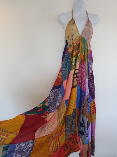Patchwork maxikleid hippie - patchwork,