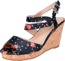 Vintage FLORAL Rose POLKA Dots