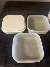 Tupperware Eidgenossen SET Quadratisch + Deckel Weiß 1,2/1,2/1,0Ltr Vorratsdose