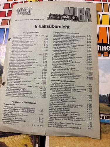 Miniaturbahnen miba jahrgang - miniaturbahnen,