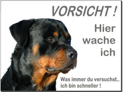 Rottweiler-Hund-Alu-Schild-15x