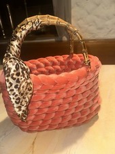 Nitiknitti  Grobstrick Damen Tasche Handtasche Bambushenkel Hummer Neu