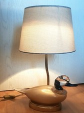 Exclusive Tischleuchte Lampe mit Muranoglas  Glas Ente Goldstaub