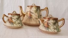 Japanische Porzellan Teekanne; Set Teekanne, Milchkännchen, Zuckerdose