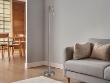Kleine Stehleuchte kabellos ohne Strom, Leselampe dimmbar für Wohnzimmer Ecke