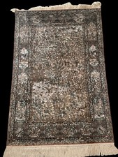 Türkische Hereke Seiden Teppich aus 100% Seide  92x60 cm  16x16 Knoten TOP