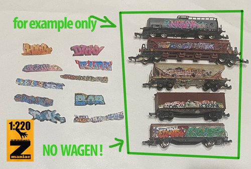 10x graffiti zum aufkleben - aufkleben,